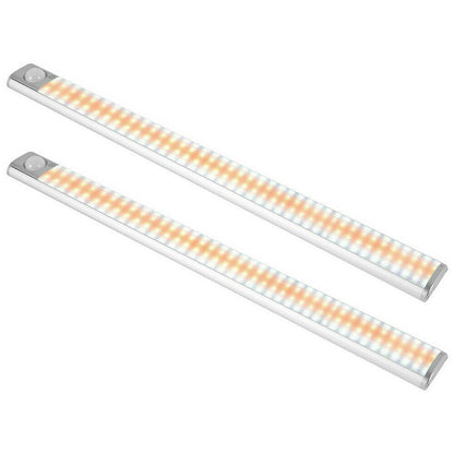 2Pcs Rechargeable LED Motion Sensor Night Light Closet Cabinet Light Stair Lamp