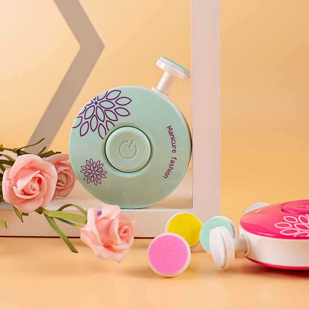 Nail Trimmer Nail Polisher Nail File with 6 Grinding Heads