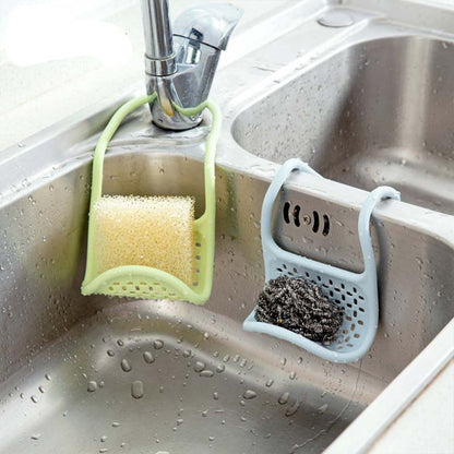 Flexible Sponge Holder Bendable Sink Drain Hanger Rack Expandable Storage