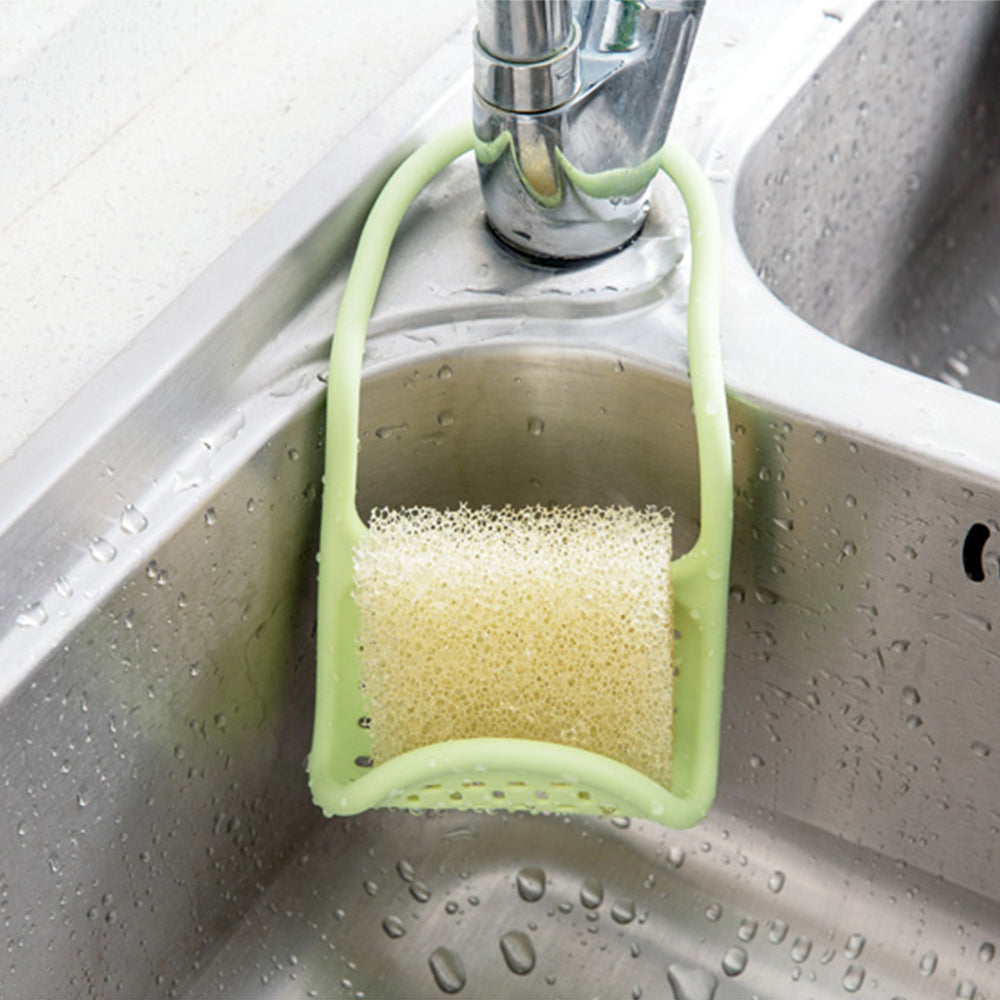 Flexible Sponge Holder Bendable Sink Drain Hanger Rack Expandable Storage