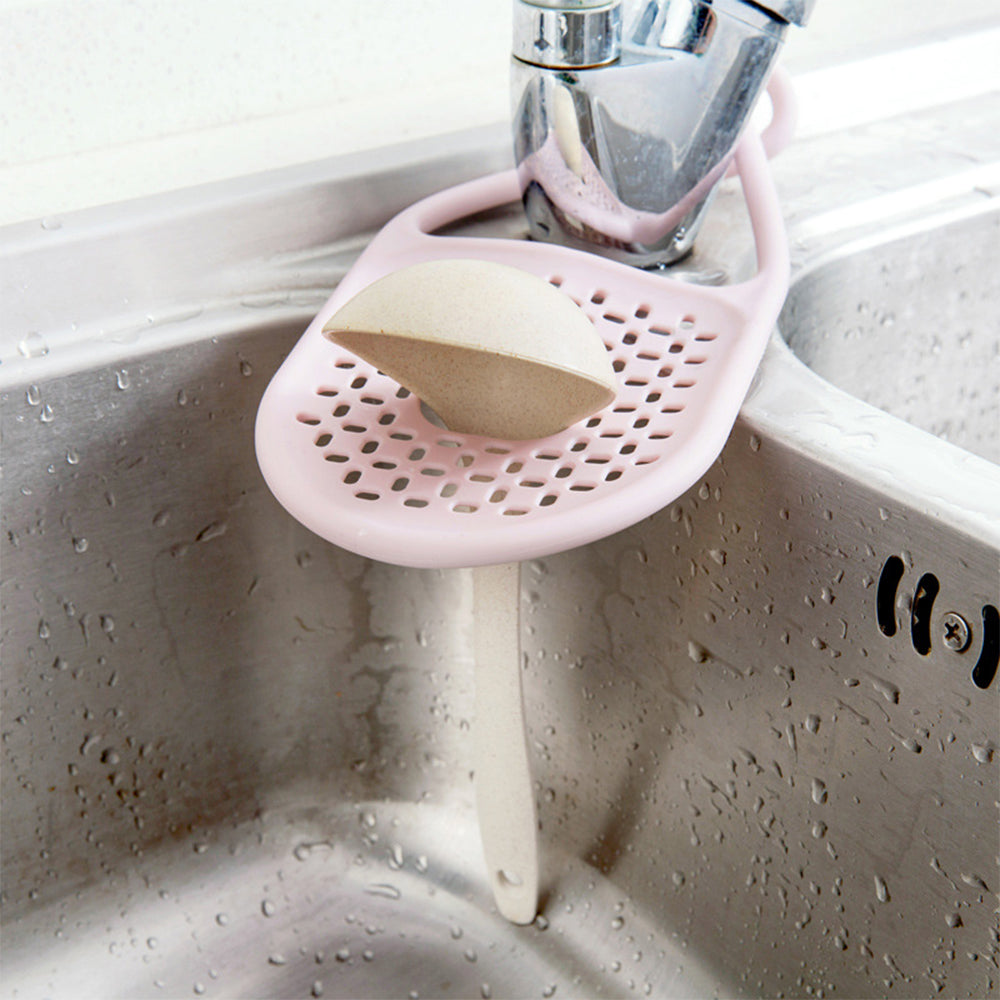 Flexible Sponge Holder Bendable Sink Drain Hanger Rack Expandable Storage