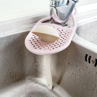 Flexible Sponge Holder Bendable Sink Drain Hanger Rack Expandable Storage