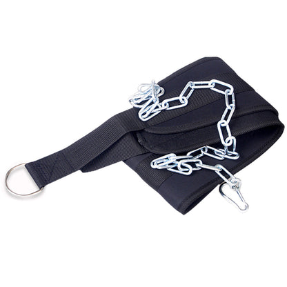 Gym Sports Back Pull Up Weight Lifting Belt Bodybuilding Training Belt with Chain