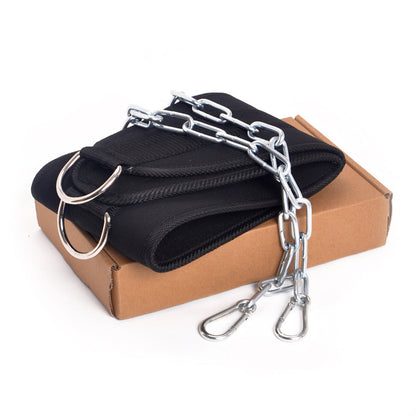 Gym Sports Back Pull Up Weight Lifting Belt Bodybuilding Training Belt with Chain