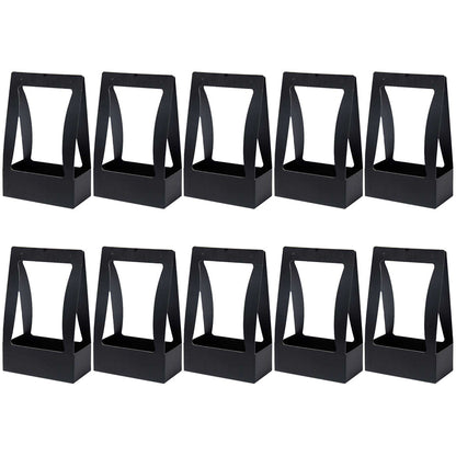 Water-Resistant Paper Flower Basket Gift Bags Flower Bouquet Packaging Bag with Handle