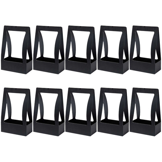 Water-Resistant Paper Flower Basket Gift Bags Flower Bouquet Packaging Bag with Handle