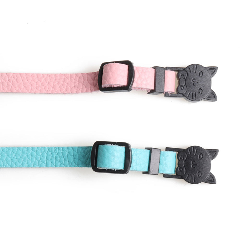 5 Pack Adjustable Pet Collar with Bell Safety Buckle Cat Puppy Party Decor
