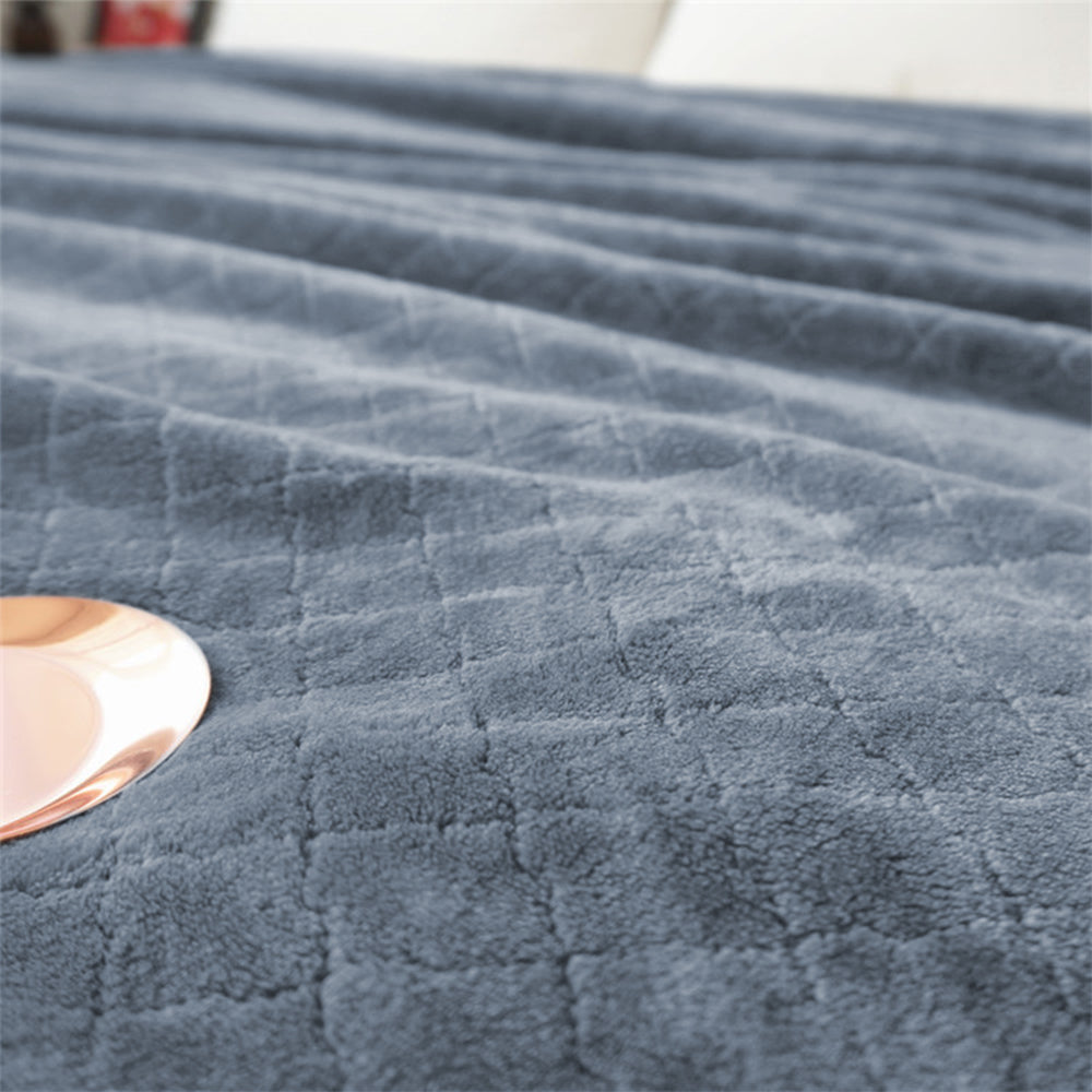 130x150cm Throw Blanket Bed Throws Blanket Plush Blanket Sofa Blanket Blue