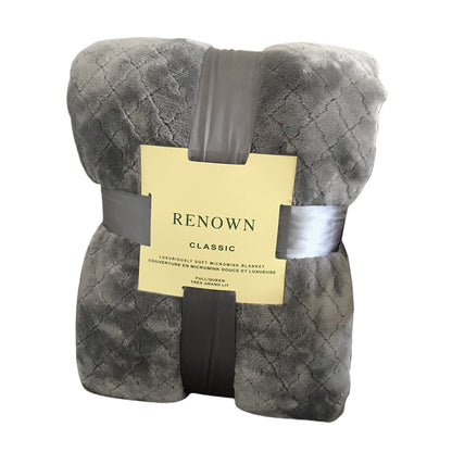 130x150cm Throw Blanket Bed Throws Blanket Plush Blanket Sofa Blanket Grey