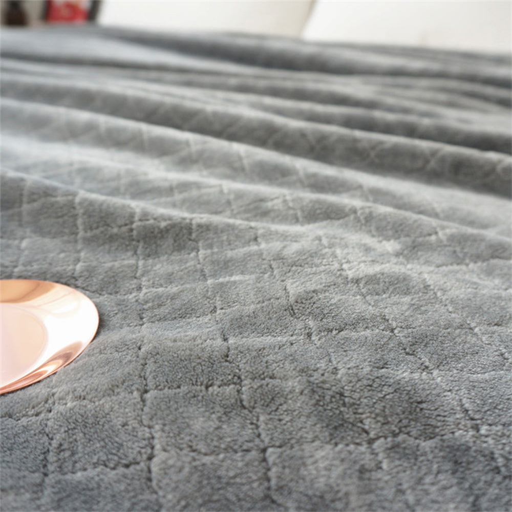 130x150cm Throw Blanket Bed Throws Blanket Plush Blanket Sofa Blanket Grey