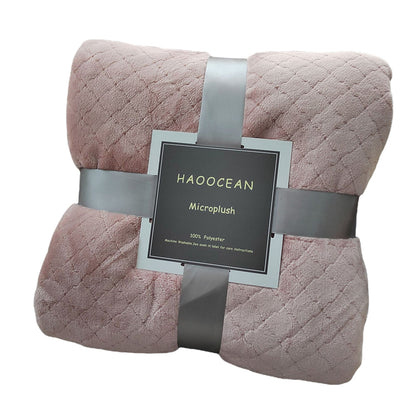 130x150cm Throw Blanket Bed Throws Blanket Plush Blanket Sofa Blanket Pink