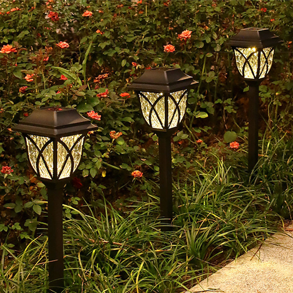 Solar Firework Light Solar Powered Lamps Ground Lights Patio Stake Walkway Outdoor Garden Decor -White