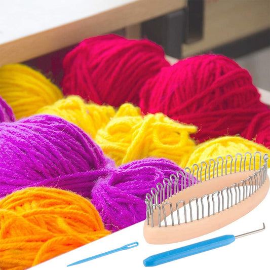 Set of 2Pcs 32 Pegs DIY Sock Knitting Loom Weave Tool Set Darning Machine