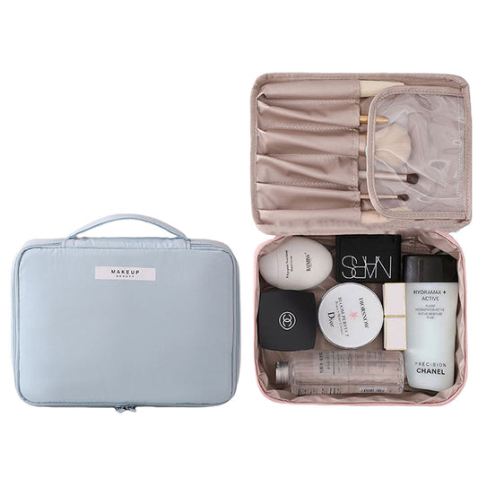 Makeup Bag Cosmetic Case Cosmetic Organizer Makeup Brushes Organizer Pink Blue