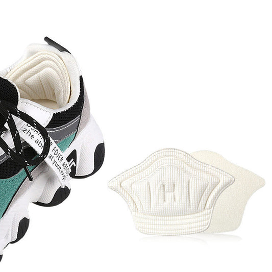 2 Pair Heel Grips Shoes Heel Pads Foot Cushions Liner Protectors for Blisters -White