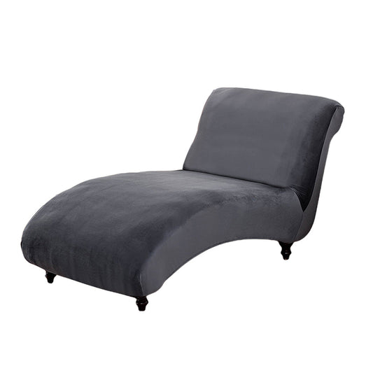 Chaise Lounge Cover Stretch Slipcover Armless Lounge Chair Cover Sofa Cover Grey