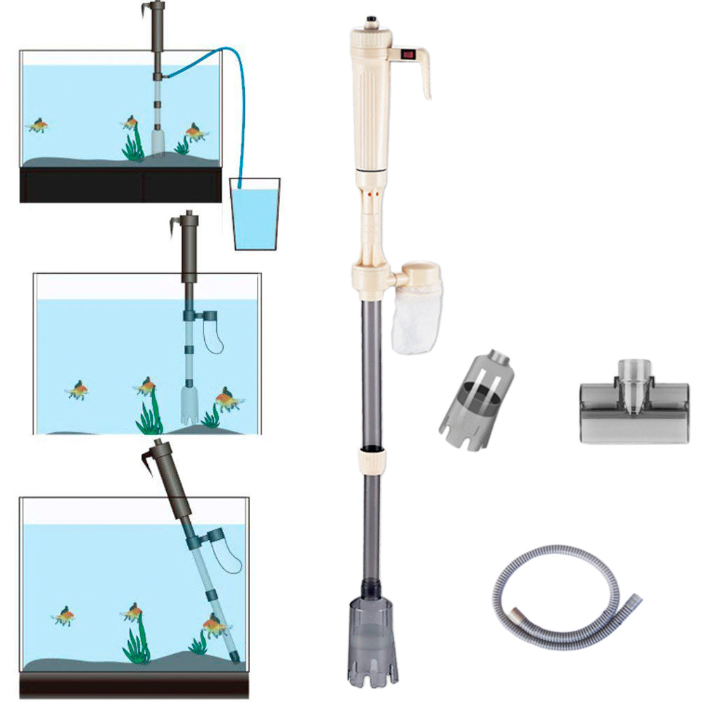 Electric Fish Tank Vacuum Cleaning Tool Set