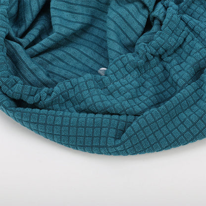 4 Pcs Stretch Removable Seat Cover Dining Chair Covers Banquet Seat Slipcover Blackish Green