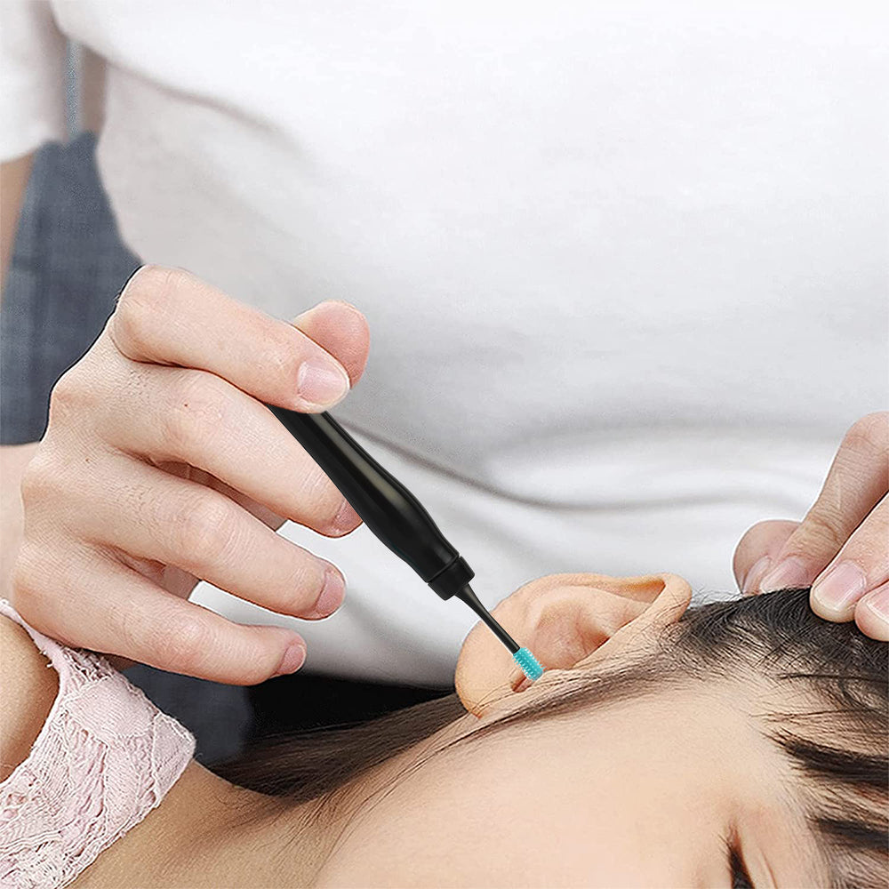 Ear Wax Remover Tool Spiral Ear Wax Cleaner Ear Wax Remover Brush White Black