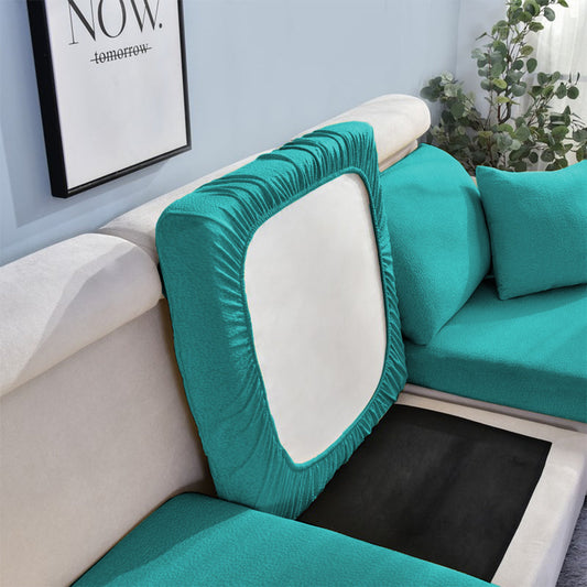 2 X Stretch Sofa Seat Cushion Cover Seat Cover Couch Seat Slipcover for 1 Seater Green