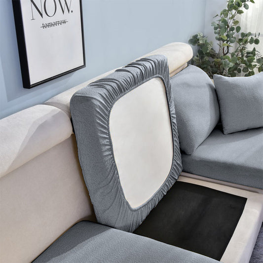 2 X Stretch Sofa Seat Cushion Cover Seat Cover Couch Seat Slipcover for 1 Seater Grey