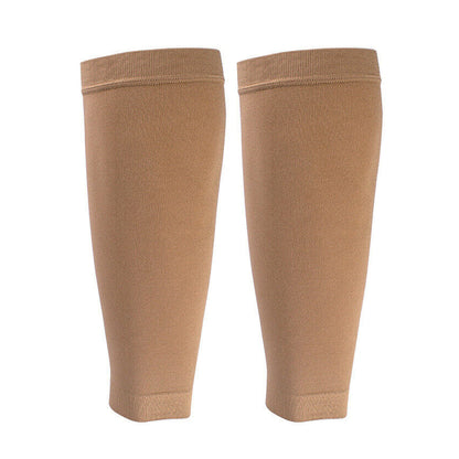 Plus Size Calf Sleeve Sport Cycling Running Gym Compression Support Calf Sleeve-2XL-Nude