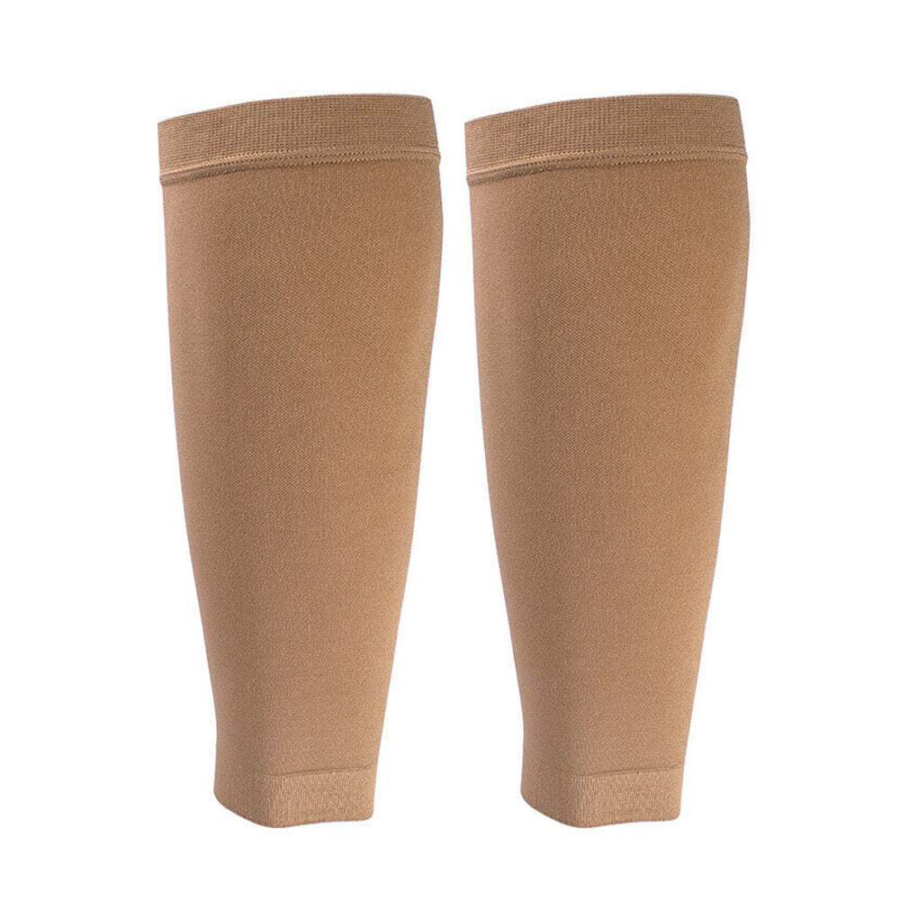 Plus Size Calf Sleeve Sport Cycling Running Gym Compression Support Calf Sleeve-XL-Nude