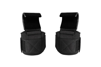 Weight Lifting Hooks Hand Grip Support Wrist Straps for Men and Women-Black