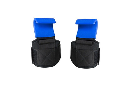 Weight Lifting Hooks Hand Grip Support Wrist Straps for Men and Women-Blue