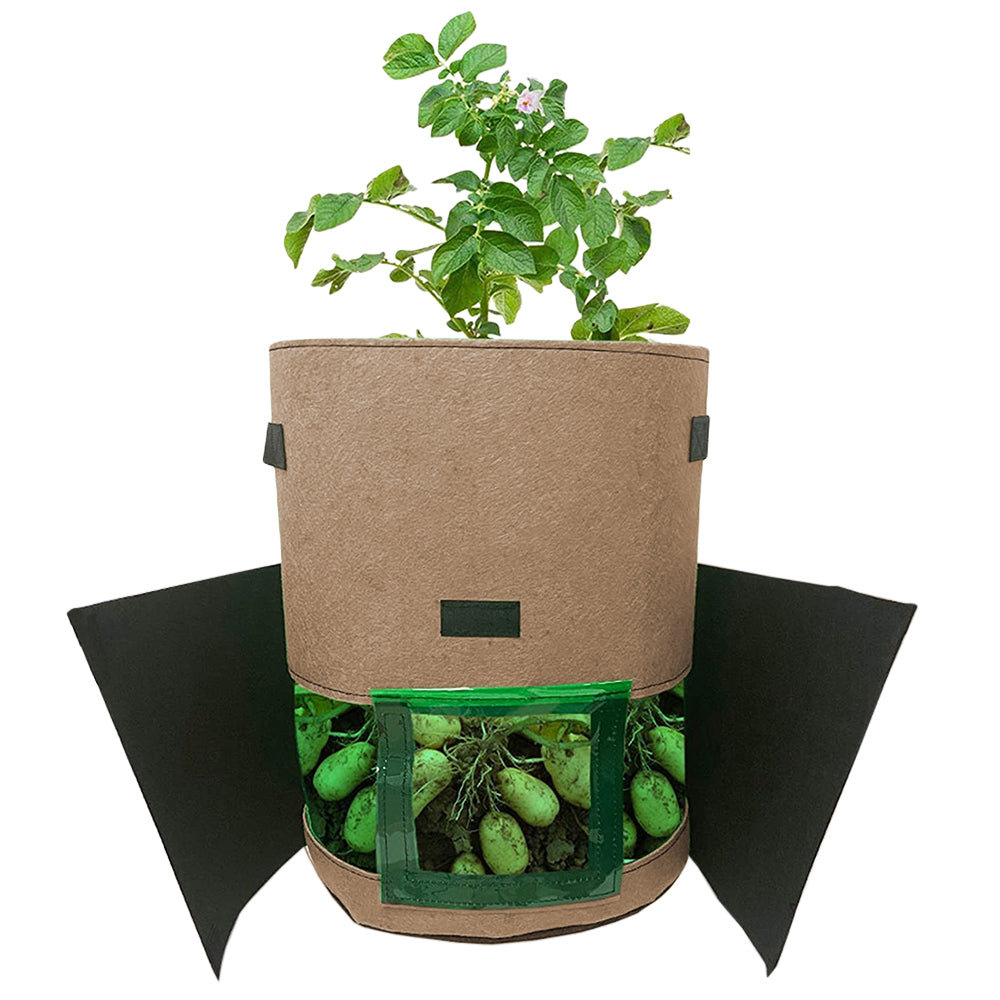Potato Planter Bags Grow Bags Black Brown-S