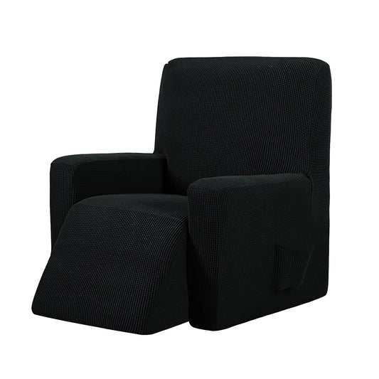 Recliner Chair Cover Stretch Recliner Cover Thick Soft Jacquard Recliner Chair Slip Cover - Black
