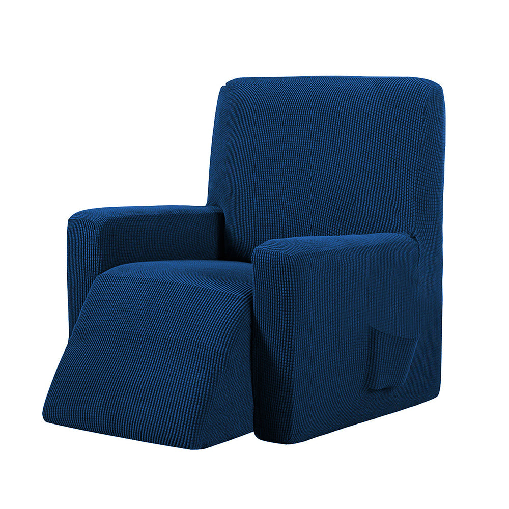 Recliner Chair Cover Stretch Recliner Cover Thick Soft Jacquard Recliner Chair Slip Cover - Navy