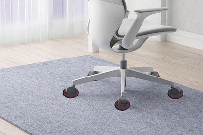 8Pcs Roller Fixing Pad Office Chair Foot Pads Non-Slip Furniture Wheel Stopper-Round
