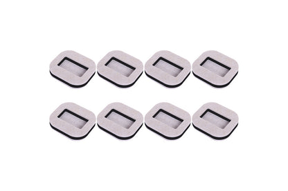 8Pcs Roller Fixing Pad Office Chair Foot Pads Non-Slip Furniture Wheel Stopper-Square