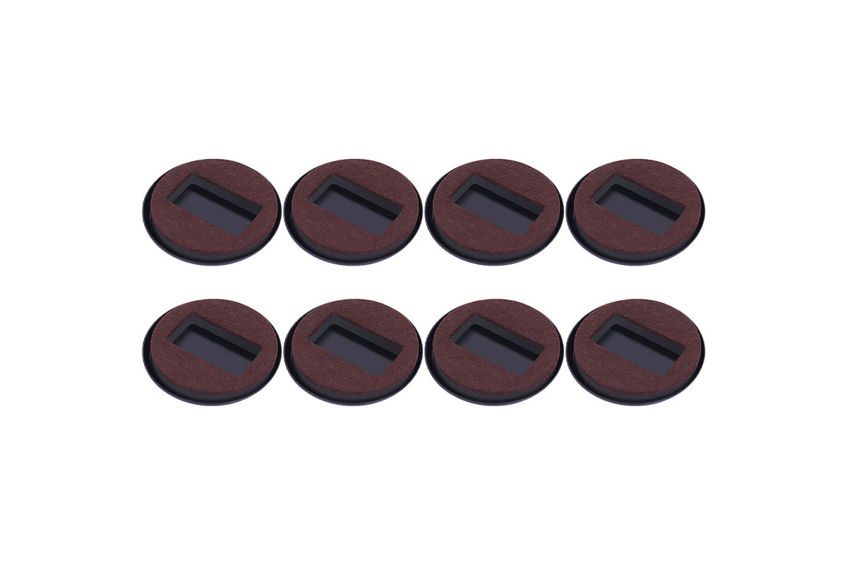 8Pcs Roller Fixing Pad Office Chair Foot Pads Non-Slip Furniture Wheel Stopper-Round