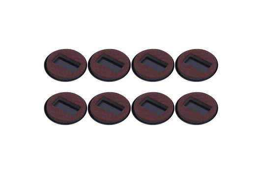 8Pcs Roller Fixing Pad Office Chair Foot Pads Non-Slip Furniture Wheel Stopper-Round