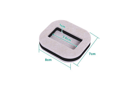 8Pcs Roller Fixing Pad Office Chair Foot Pads Non-Slip Furniture Wheel Stopper-Square