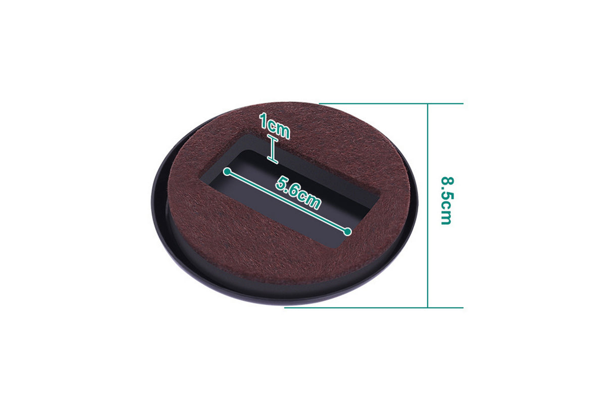 8Pcs Roller Fixing Pad Office Chair Foot Pads Non-Slip Furniture Wheel Stopper-Round