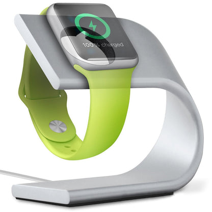 U-shaped Wireless Charger Stand for iWatch Apple Watch Silver