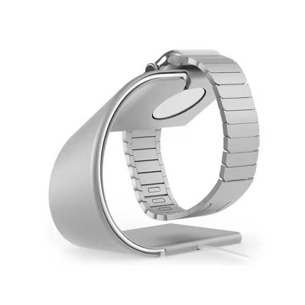U-shaped Wireless Charger Stand for iWatch Apple Watch Silver