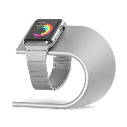 U-shaped Wireless Charger Stand for iWatch Apple Watch Silver