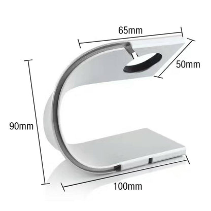 U-shaped Wireless Charger Stand for iWatch Apple Watch Silver