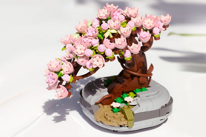 Mini Flower Succulent Bonsai Building Block Set-Pink