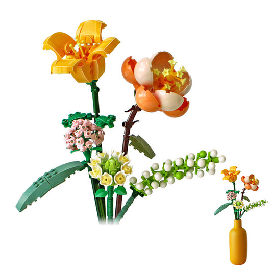 Flower Bouquet Building Blocks Set Artificial Mini Bricks Toys Creative Gifts Home Decor -Style 2