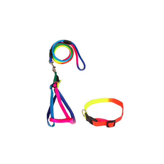 Pet Harness Pet Collar with Leash Set Dog Walking Vest for Cat Puppy