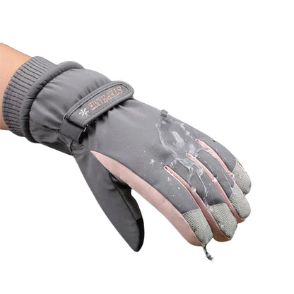 2 Pairs Women Snow Gloves Ski Gloves Thermal Touch Screen Gloves Black Grey