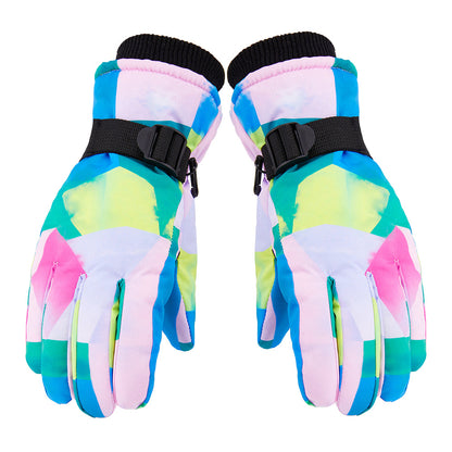 2 Pairs Snow Gloves Ski Gloves Thermal Touch Screen Gloves for Grey Green