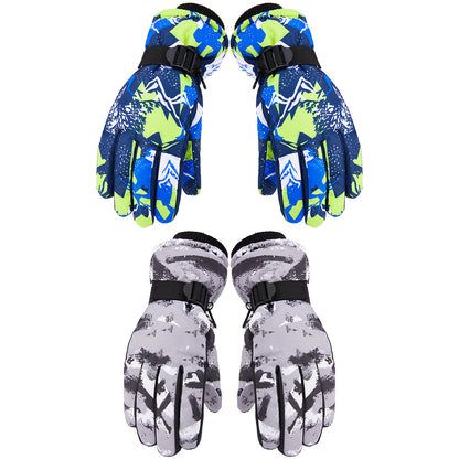 2 Pairs Snow Gloves Ski Gloves Thermal Touch Screen Gloves for Men