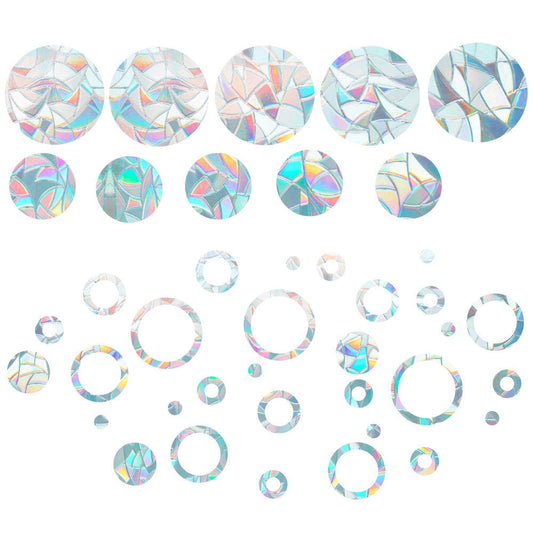 2 Set Suncatcher Window Sticker Window Clings Static Rainbow Sun Catcher Window Decal Circle and Ring