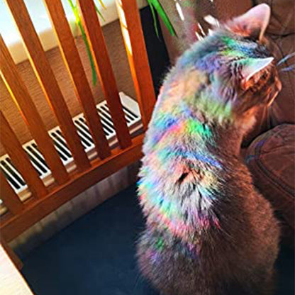 2 Set Suncatcher Window Sticker Window Clings Static Rainbow Sun Catcher Window Decal Circle and Ring